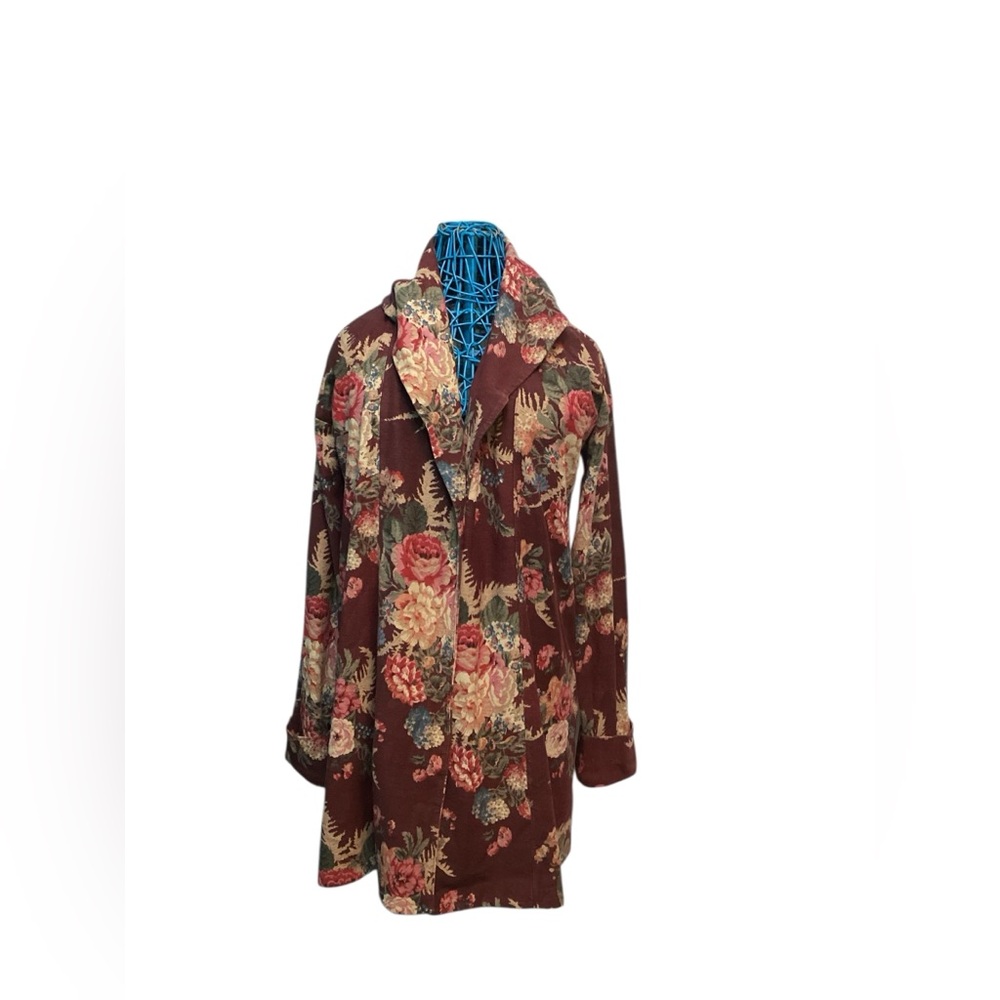 Floral Linen-Cotton Jersey Duster - Picture 7 of 12